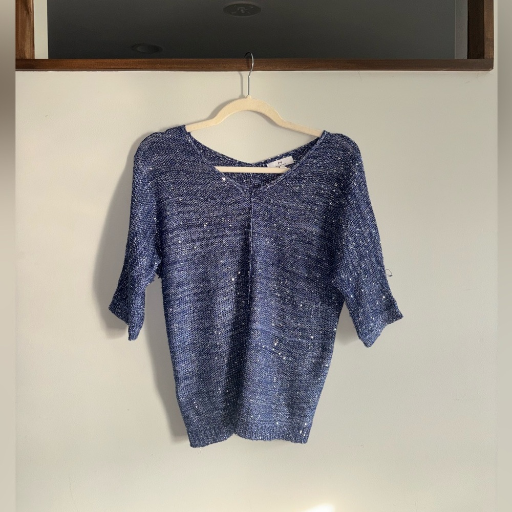 Halston Heritage Navy Blue Crew Neck Sweater